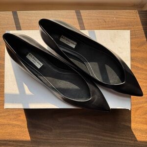 Balenciaga Black Pointed Flats